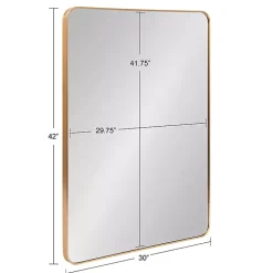 Kirklands Home Decorative Mirrors|Brushed Gold Sada Wall Mirror