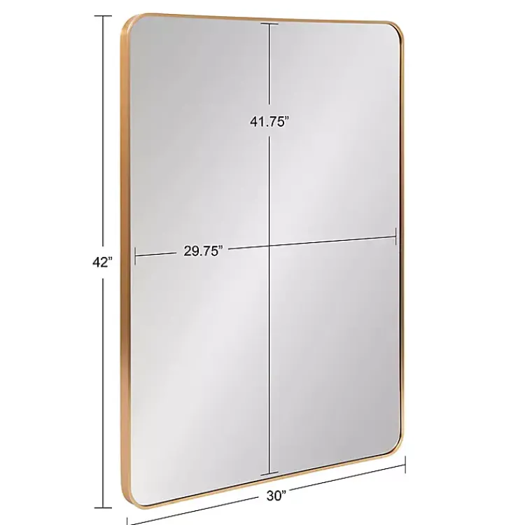 Kirklands Home Decorative Mirrors|Brushed Gold Sada Wall Mirror