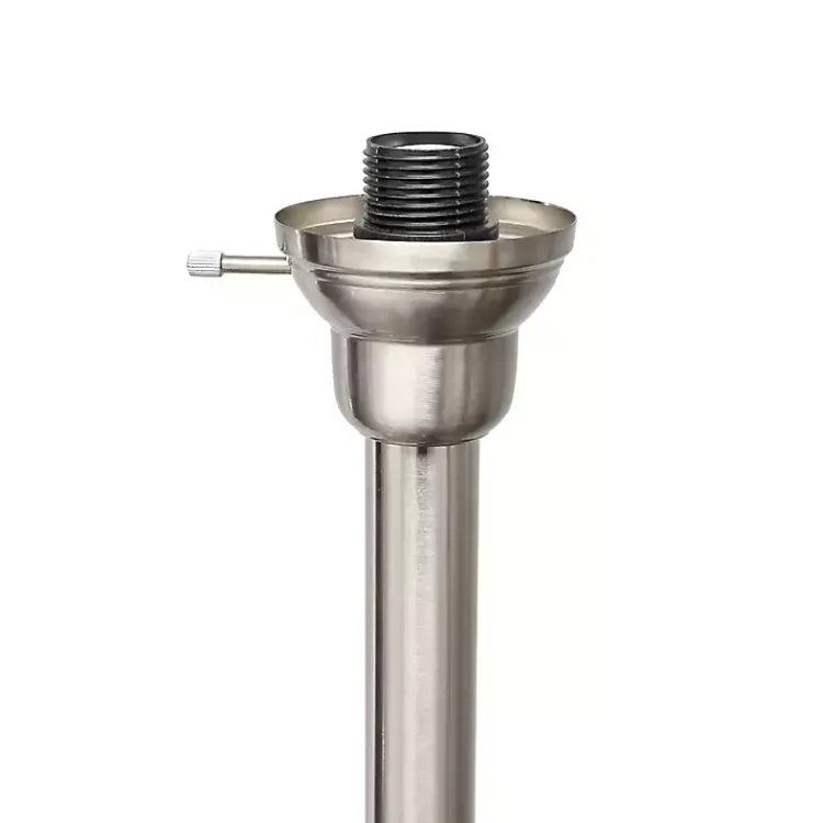 Kirklands Home Floor Lamps|Brushed Nickel 3-Scallop Glass Floor Lamp Gray