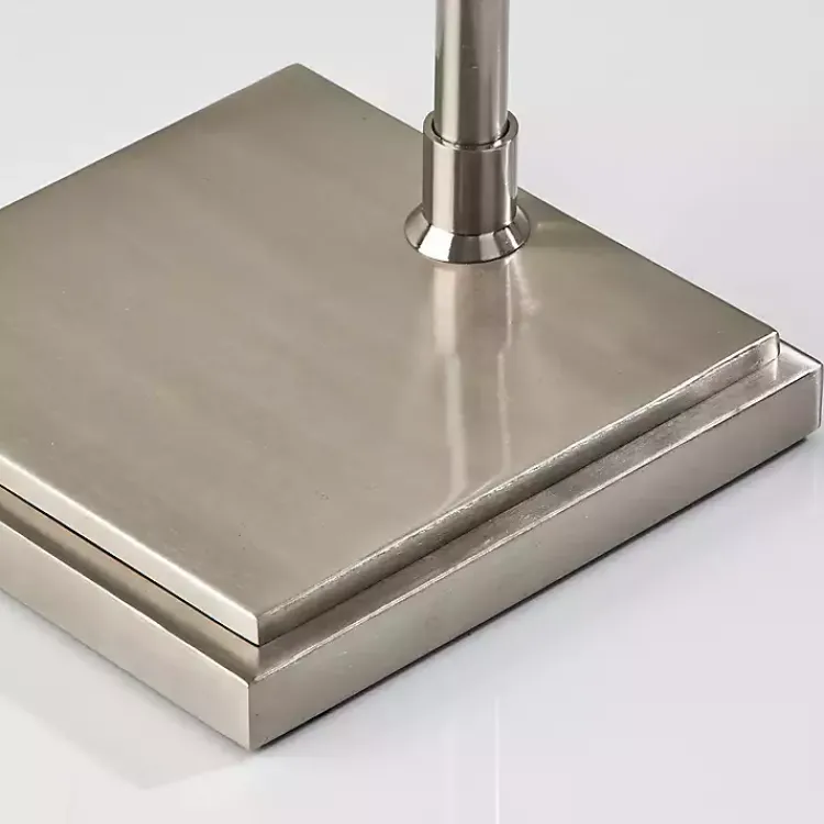 Kirklands Home Floor Lamps|Brushed Adjustable Arm Floor Lamp Silver