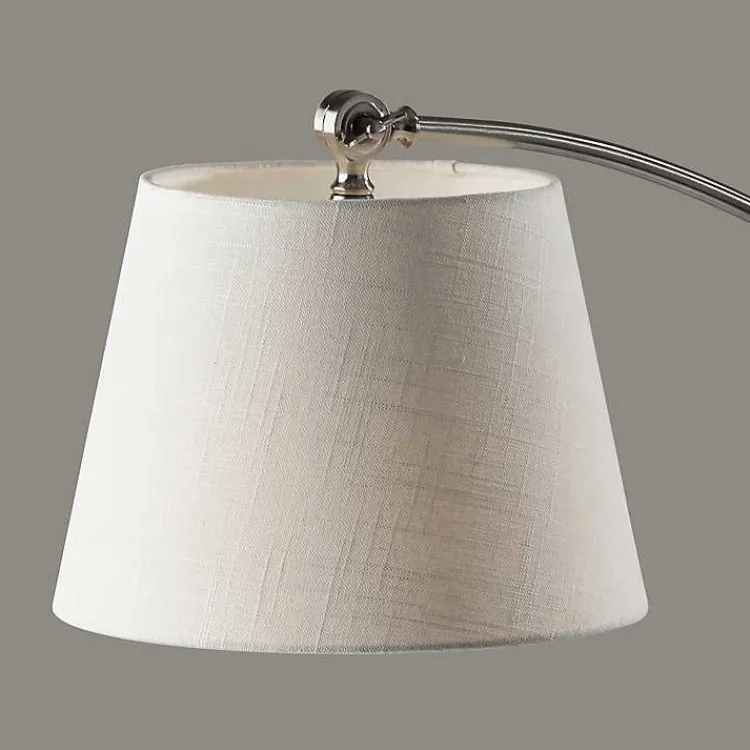 Kirklands Home Floor Lamps|Brushed Adjustable Arm Floor Lamp Silver