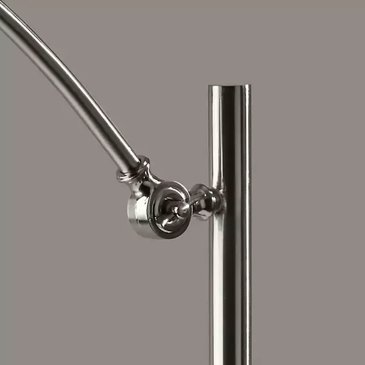 Kirklands Home Floor Lamps|Brushed Adjustable Arm Floor Lamp Silver