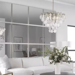 Kirklands Home Decorative Mirrors|Brushed Metal Square Framed Mirror Silver