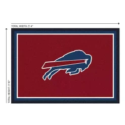 Kirklands Home Area Rugs|Buffalo Bills Area Rug, 4x6 Red