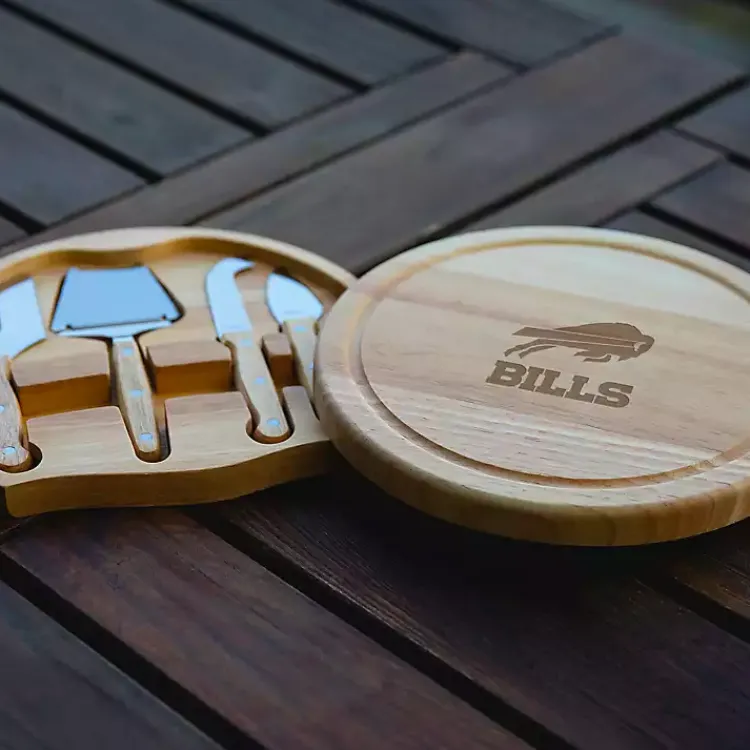 Kirklands Home Serving & Entertaining|Buffalo Bills Cheese Board and Tool Set Tan