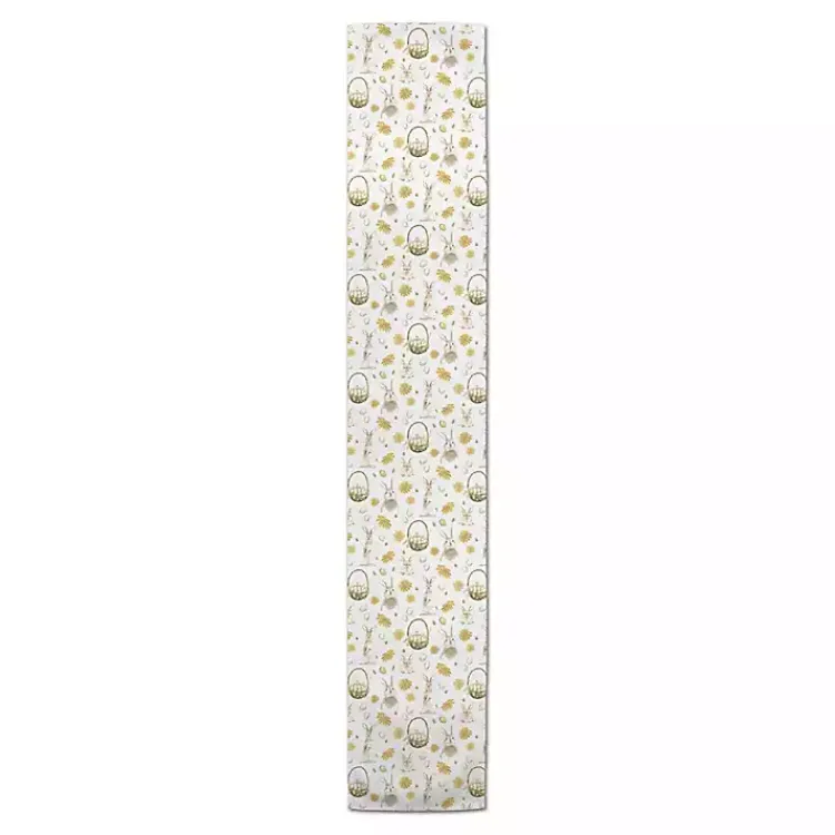 New Bunnies and Baskets Easter Table Runner, 72 in. Easter Decorations