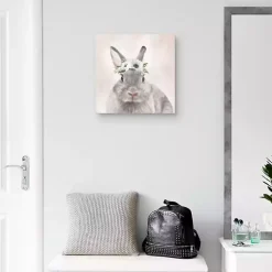 Sale Bunny Flower Crown Easter Canvas Wall Art Easter Decorations