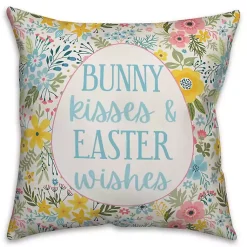 Clearance Bunny Kisses and Easter Wishes Pillow Easter Decorations