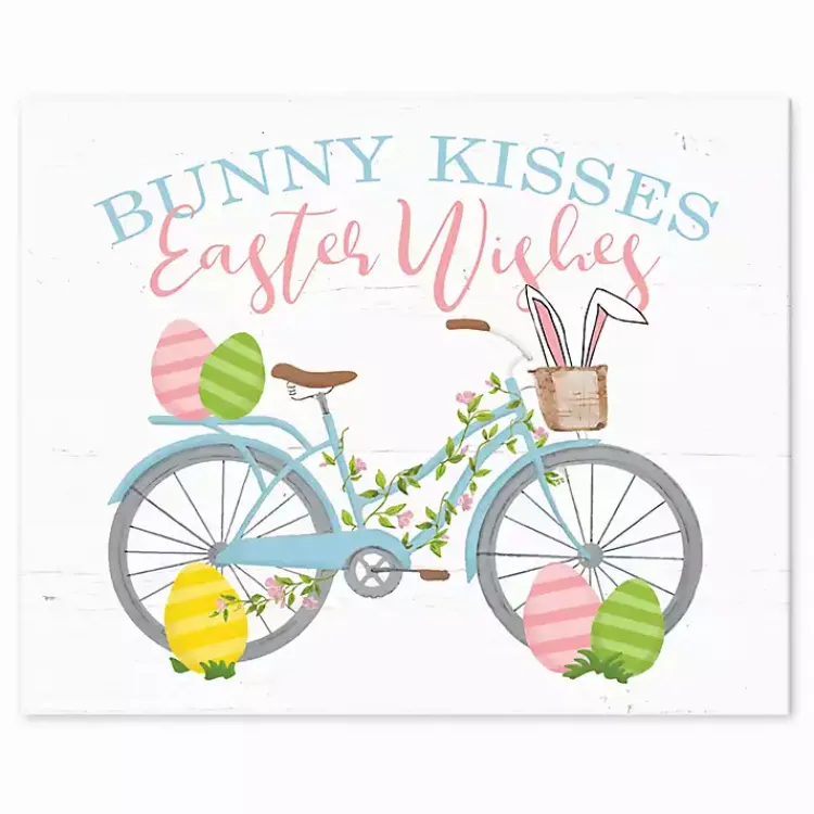 Outlet Bunny Kisses Easter Wishes Table Canvas Art Print Easter Decorations