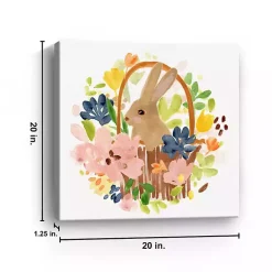 New Bunny Meadow Scene Canvas Art Print Easter Decorations