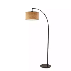 Kirklands Home Floor Lamps|Burlap Arc Floor Lamp Tan