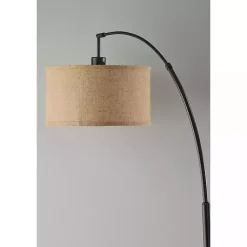 Kirklands Home Floor Lamps|Burlap Arc Floor Lamp Tan