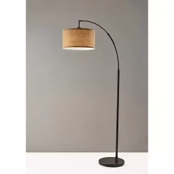 Kirklands Home Floor Lamps|Burlap Arc Floor Lamp Tan