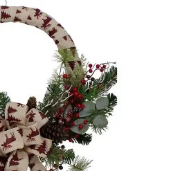 Best Burlap Buffalo Check Foliage Wreath Christmas Wreaths