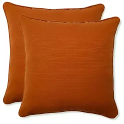 Kirklands Home Outdoor Cushions & Pillows|Burnt Outdoor Pillows, Set of 2 Orange
