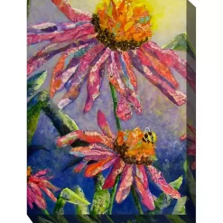 Kirklands Home Outdoor Wall Decor|Busy Bee Outdoor Canvas Art Print Multi