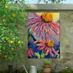 Kirklands Home Outdoor Wall Decor|Busy Bee Outdoor Canvas Art Print Multi