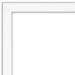 Kirklands Home Decorative Mirrors|Cabinet White Narrow Frame Beveled Mirror