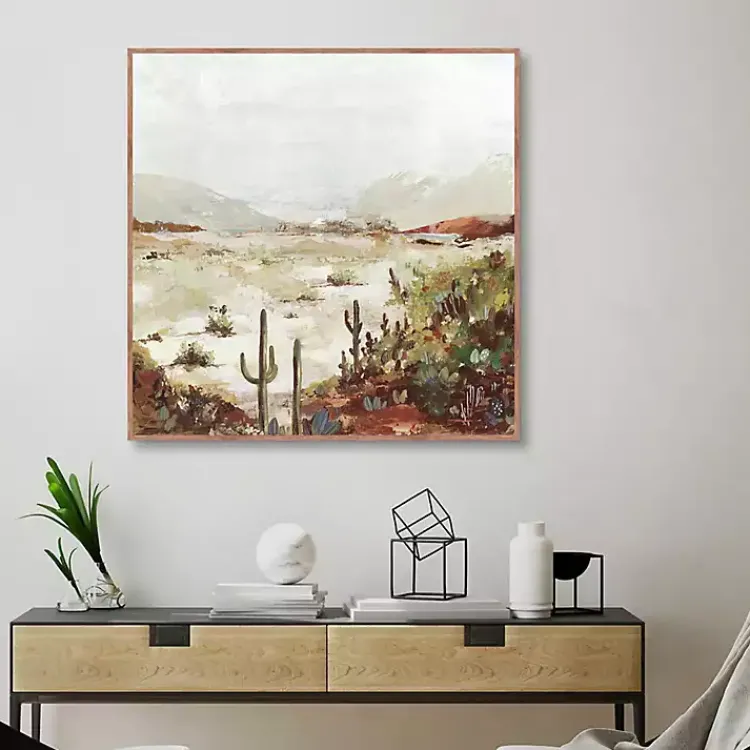Kirklands Home Framed Art|Cactus Canyon Western Framed Canvas Art