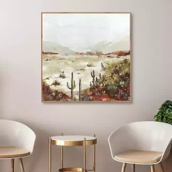 Kirklands Home Framed Art|Cactus Canyon Western Framed Canvas Art