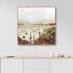 Kirklands Home Framed Art|Cactus Canyon Western Framed Canvas Art