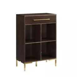 Kirklands Home Bookshelves|Cadence Gold Record Storage Bookcase