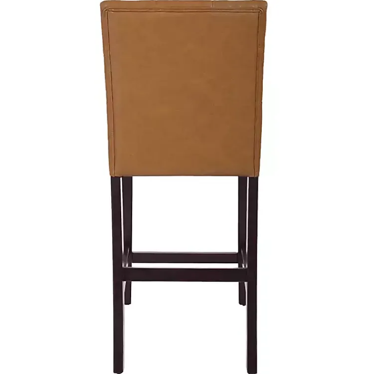Kirklands Home Bar Stools & Counter Height Stools|Camel Faux Leather Jeremy Counter Stools, Set of 2 Brown