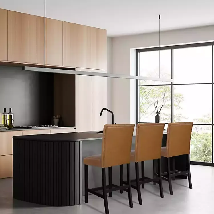 Kirklands Home Bar Stools & Counter Height Stools|Camel Faux Leather Jeremy Counter Stools, Set of 2 Brown