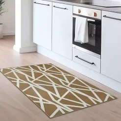 Kirklands Home Area Rugs|Camel Intersections Washable Area Rug, 3x5