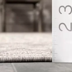 Kirklands Home Outdoor Rugs|Cammie Gray Moroccan Geometric Outdoor Rug, 5x8