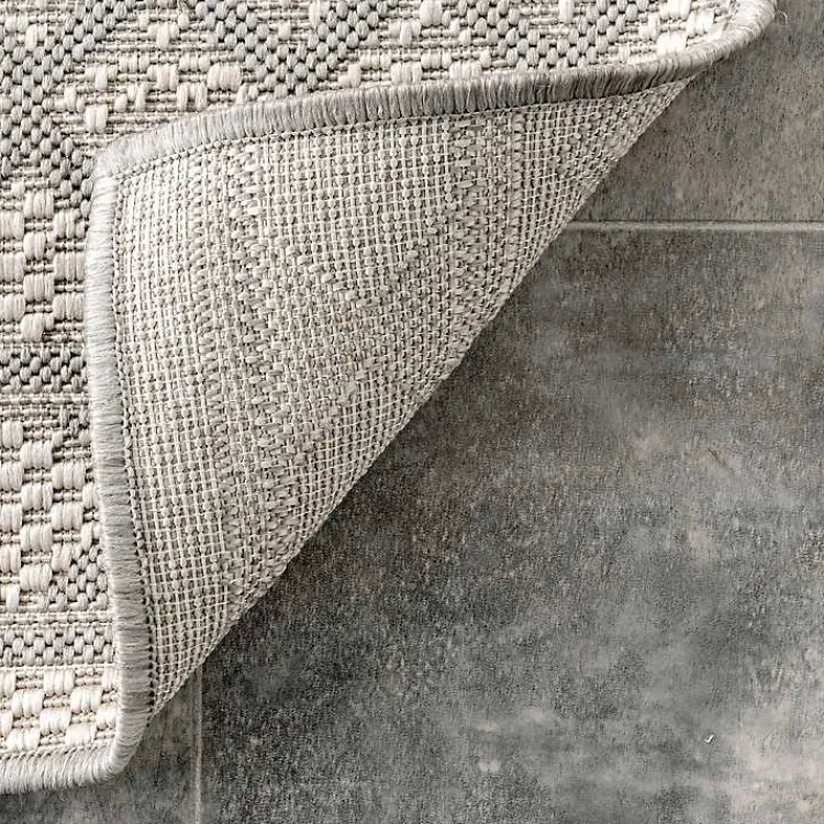 Kirklands Home Outdoor Rugs|Cammie Gray Moroccan Geometric Outdoor Rug, 5x8