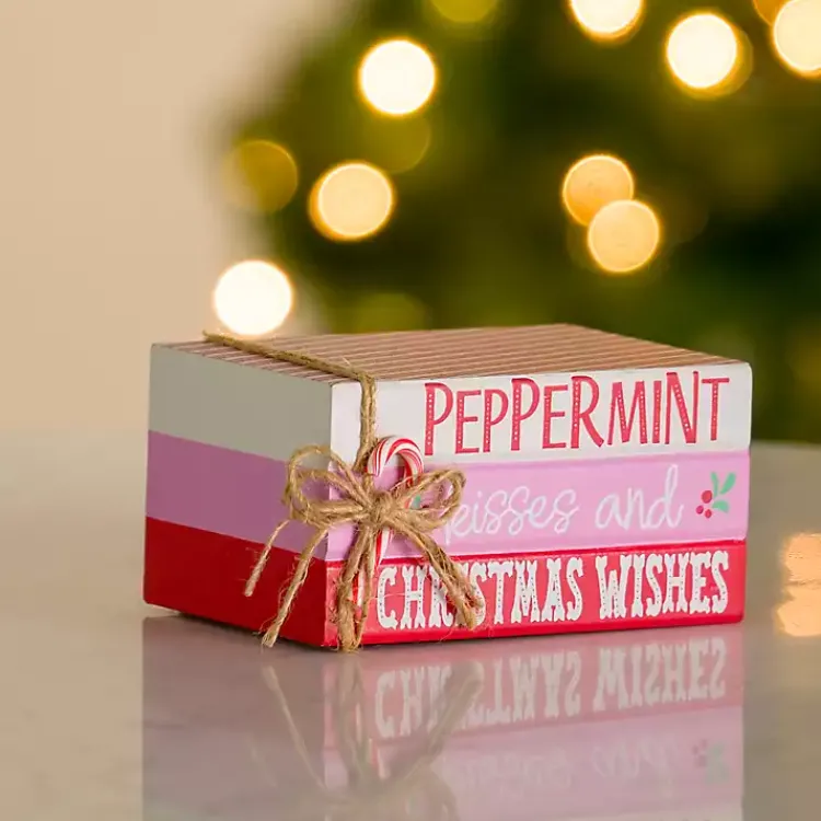 New Candy Cane Christmas Bookstack Christmas Decorations