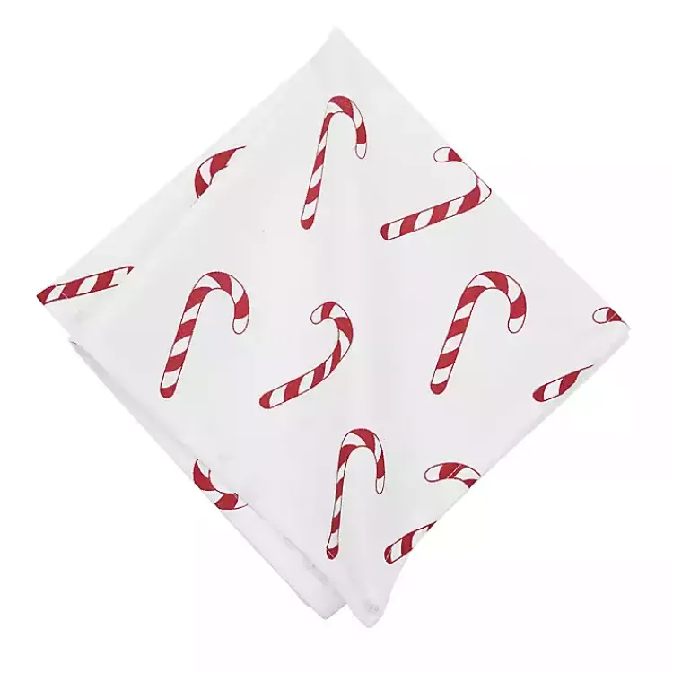 New Candy Cane Wishes Napkins, Set of 6 Christmas Dining & Entertaining