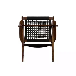 Kirklands Home Accent Chairs|Cappuccino Woven Accent Chair Black