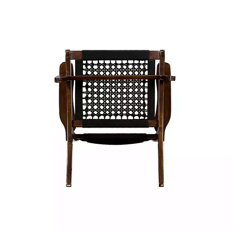 Kirklands Home Accent Chairs|Cappuccino Woven Accent Chair Black
