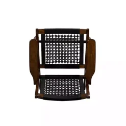 Kirklands Home Accent Chairs|Cappuccino Woven Accent Chair Black