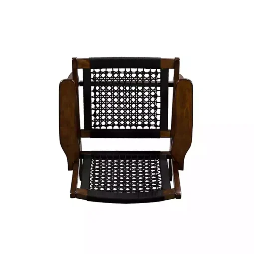 Kirklands Home Accent Chairs|Cappuccino Woven Accent Chair Black