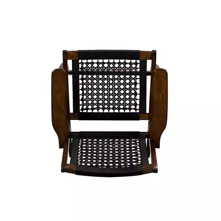 Kirklands Home Accent Chairs|Cappuccino Woven Accent Chair Black