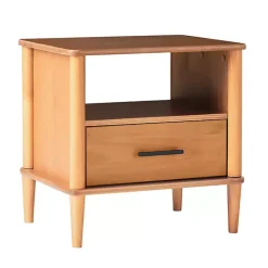 Kirklands Home Nightstands|Caramel Wood Cubby Nightstand Brown