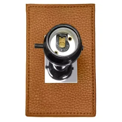 Kirklands Home Table Lamps|Caramel Faux Leather Charging Table Lamp Tan