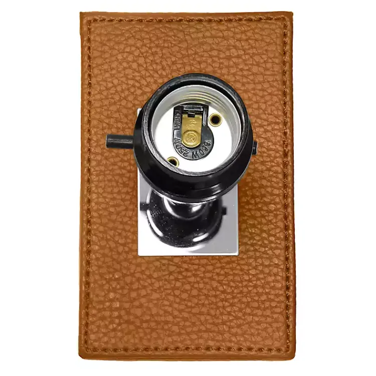 Kirklands Home Table Lamps|Caramel Faux Leather Charging Table Lamp Tan