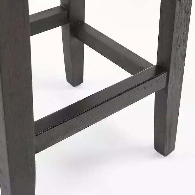 Kirklands Home Bar Stools & Counter Height Stools|Caramel Wood and Faux Leather Backless Stool Brown