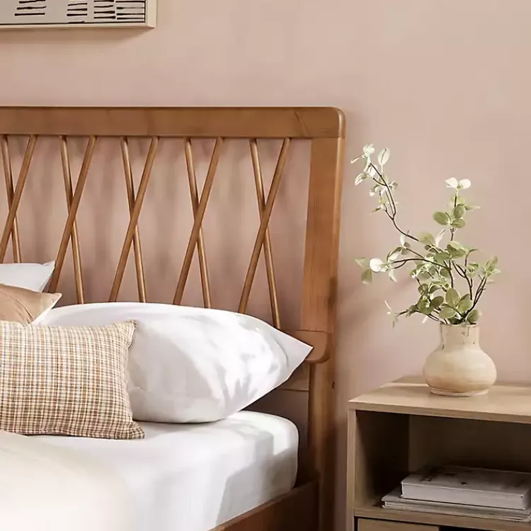 Kirklands Home Beds & Headboards|Caramel Wood Spindle Headboard Full Bed Brown