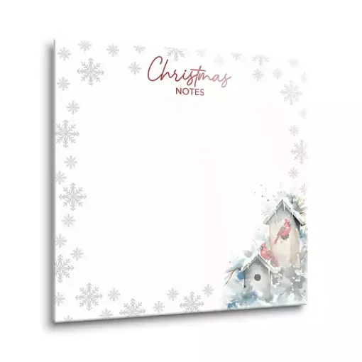Cardinal Christmas Note Dry Erase Board, 12x12 in. Christmas Art & Wall Decor