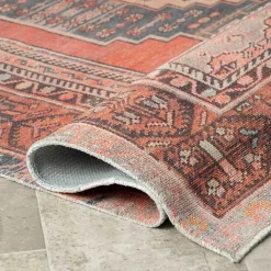 Kirklands Home Area Rugs|Carla Flatweave Area Rug, 5x7 Red