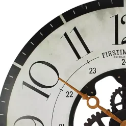 Kirklands Home Clocks|Carlisle Gears Wooden Wall Clock White