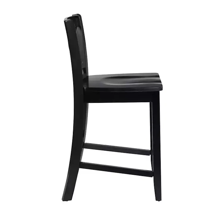 Kirklands Home Bar Stools & Counter Height Stools|Carter X-Back Counter Stool Black
