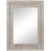 Kirklands Home Decorative Mirrors|Carved Floral Mango Wood Mirror