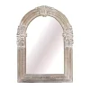 Kirklands Home Decorative Mirrors|Carved Wood Scroll Arch Wall Mirror