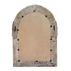 Kirklands Home Decorative Mirrors|Carved Wood Scroll Arch Wall Mirror